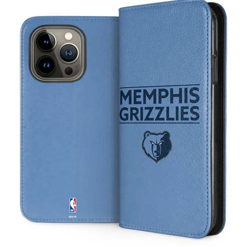 NBA Memphis Grizzlies Standard - Light Blue iPhone 13 Pro Folio Case