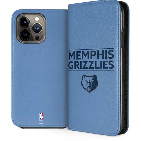 NBA Memphis Grizzlies Standard - Light Blue iPhone 13 Pro Max Folio Case