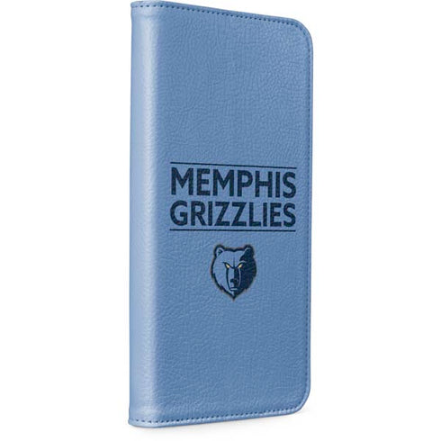 NBA Memphis Grizzlies Standard - Light Blue iPhone 14 Folio Case