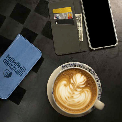 NBA Memphis Grizzlies Standard - Light Blue iPhone 14 Folio Case