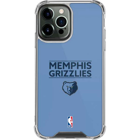 NBA Memphis Grizzlies Standard - Light Blue iPhone 14 Pro Max Clear Case