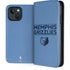 NBA Memphis Grizzlies Standard - Light Blue iPhone 15 Plus Folio Case