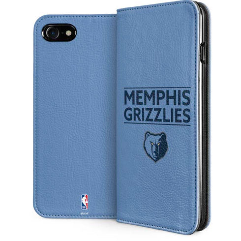 NBA Memphis Grizzlies Standard - Light Blue iPhone SE (2nd & 3rd Gen) Folio Case