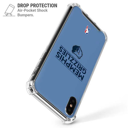 NBA Memphis Grizzlies Standard - Light Blue iPhone XS Max Clear Case