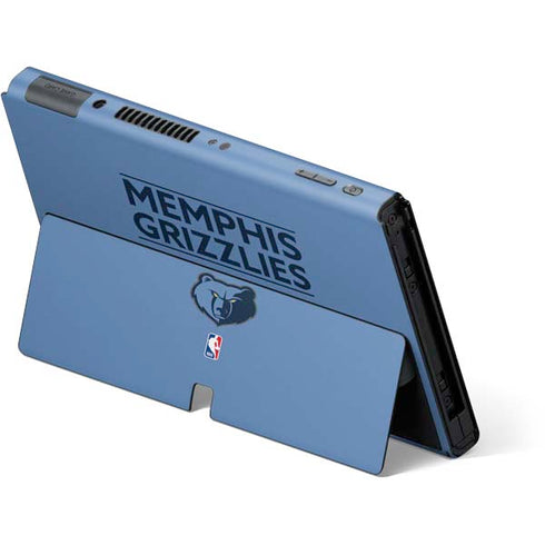 NBA Memphis Grizzlies Standard - Light Blue Nintendo Switch OLED (2021) Skin