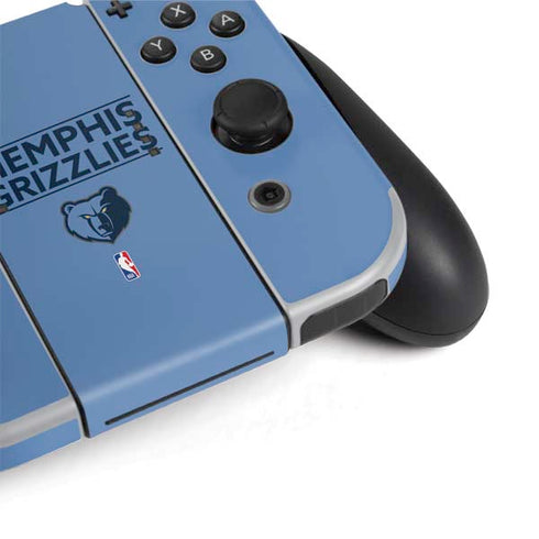 NBA Memphis Grizzlies Standard - Light Blue Nintendo Switch OLED (2021) Skin
