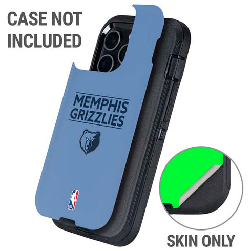 NBA Memphis Grizzlies Standard - Light Blue Otterbox Defender iPhone Skin