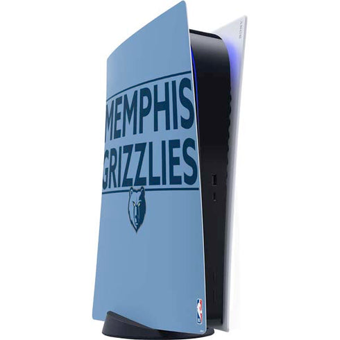 NBA Memphis Grizzlies Standard - Light Blue PS5 Digital Edition Console Skin