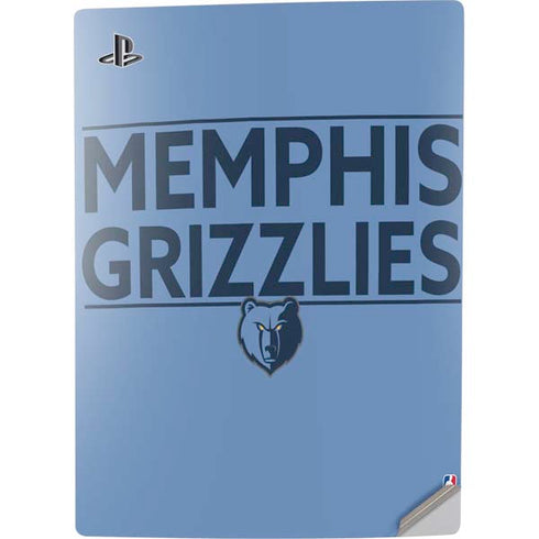 NBA Memphis Grizzlies Standard - Light Blue PS5 Digital Edition Console Skin