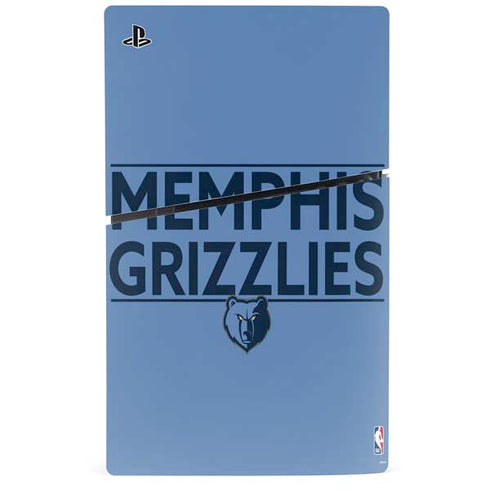 NBA Memphis Grizzlies Standard - Light Blue PS5 Slim Disk Console Skin
