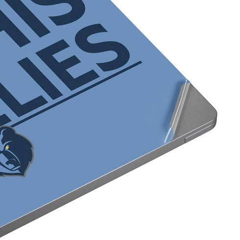 NBA Memphis Grizzlies Standard - Light Blue Universal Laptop 12in (9.8 x 6.8in) Skin