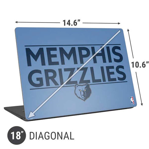 NBA Memphis Grizzlies Standard - Light Blue Universal Laptop 18in (14.6 x 10.6in) Skin