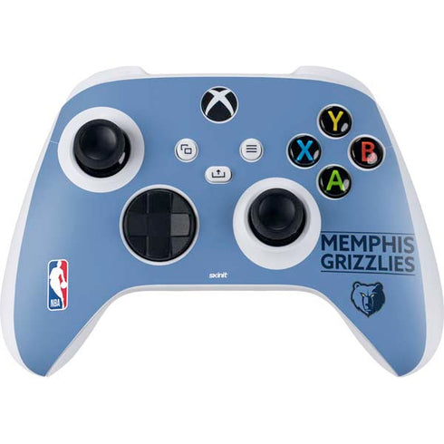 NBA Memphis Grizzlies Standard - Light Blue Xbox Series S Controller Skin