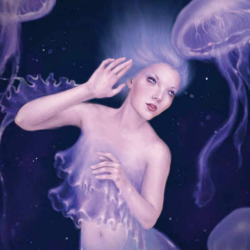 Mermaid and Jellyfish by Rachel Anderson Dell Alienware Skin