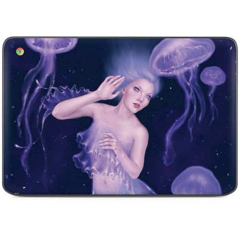 Mermaid and Jellyfish by Rachel Anderson HP Chromebook Skin