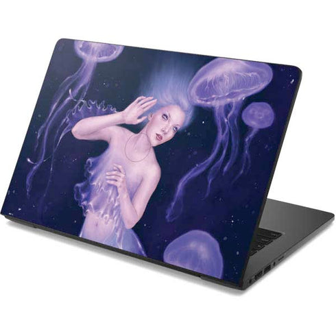 Rachel Anderson Mermaid and Jellyfish Dell Chromebook Skin