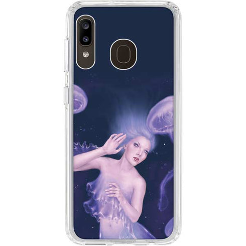 Rachel Anderson Mermaid and Jellyfish Galaxy A20 Clear Case