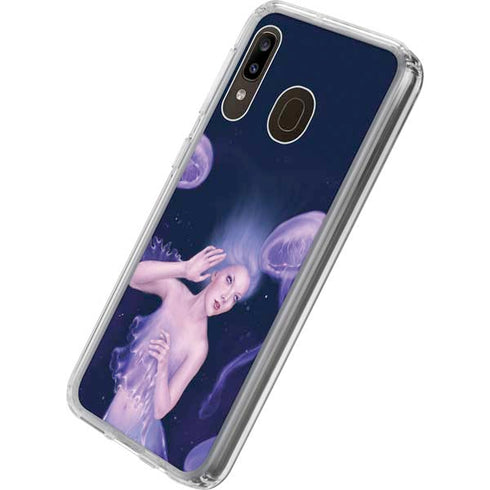 Rachel Anderson Mermaid and Jellyfish Galaxy A20 Clear Case
