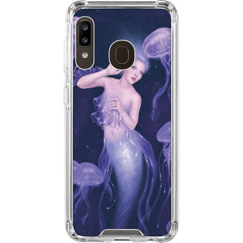 Rachel Anderson Mermaid and Jellyfish Galaxy A30 Clear Case