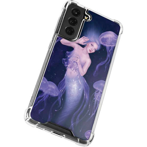 Rachel Anderson Mermaid and Jellyfish Galaxy S21 FE Clear Case