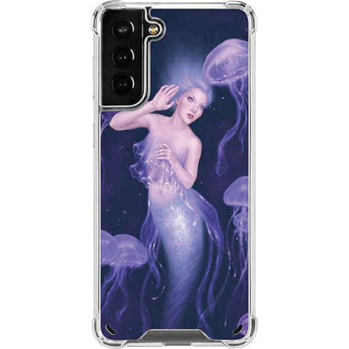 Rachel Anderson Mermaid and Jellyfish Galaxy S21 Plus 5G Clear Case