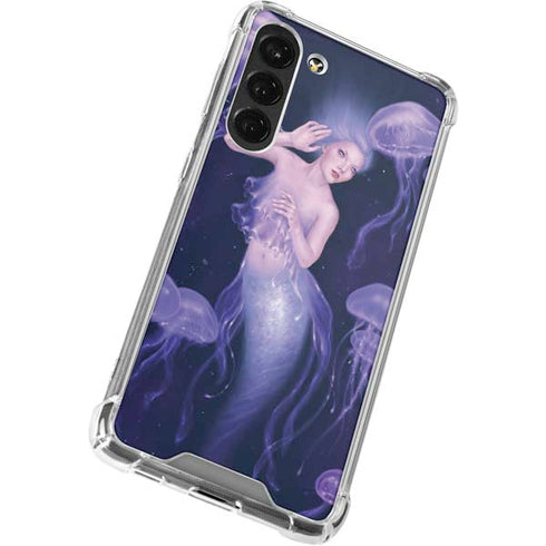 Rachel Anderson Mermaid and Jellyfish Galaxy S23 Plus Clear Case