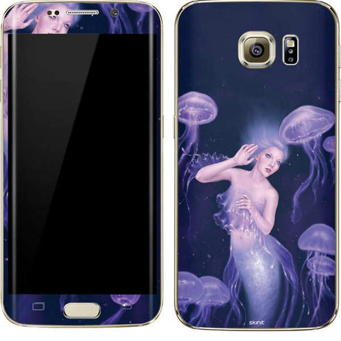 Rachel Anderson Mermaid and Jellyfish Galaxy S7 Edge Skin