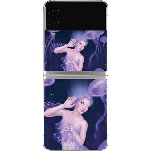Rachel Anderson Mermaid and Jellyfish Galaxy Z Flip3 5G Skin