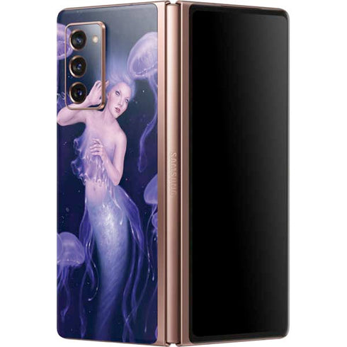 Rachel Anderson Mermaid and Jellyfish Galaxy Z Fold2 5G Skin
