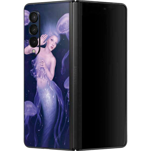 Rachel Anderson Mermaid and Jellyfish Galaxy Z Fold3 5G Skin