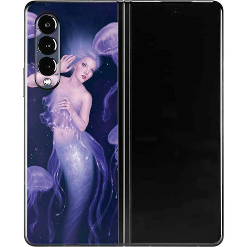 Rachel Anderson Mermaid and Jellyfish Galaxy Z Fold3 5G Skin