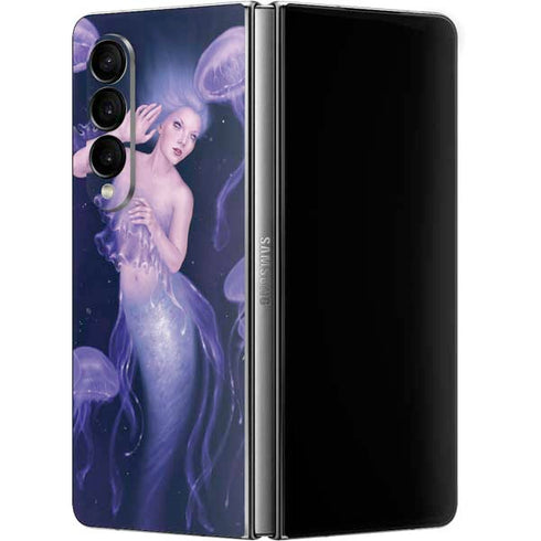 Rachel Anderson Mermaid and Jellyfish Galaxy Z Fold4 5G Skin