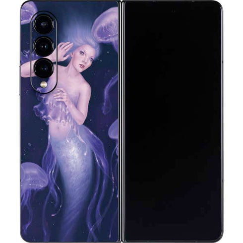 Rachel Anderson Mermaid and Jellyfish Galaxy Z Fold4 5G Skin