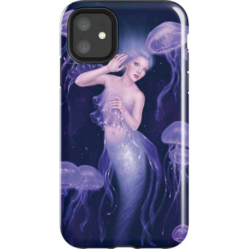 Rachel Anderson Mermaid and Jellyfish iPhone 11 Impact Case