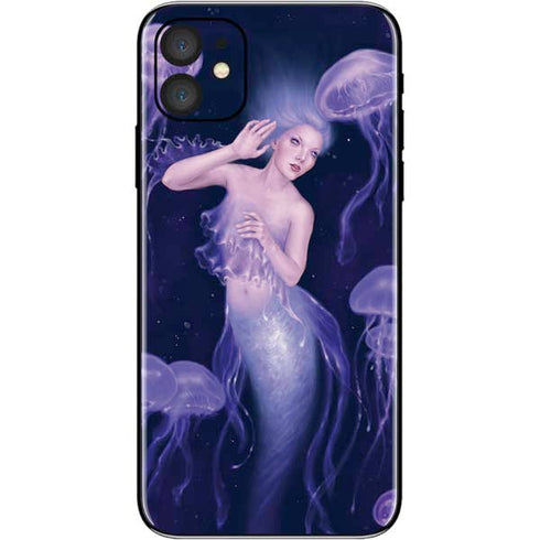 Rachel Anderson Mermaid and Jellyfish iPhone 11 Skin