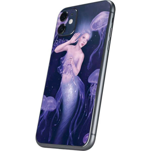 Rachel Anderson Mermaid and Jellyfish iPhone 11 Skin