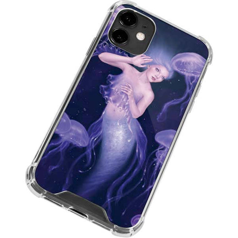 Rachel Anderson Mermaid and Jellyfish iPhone 12 Clear Case