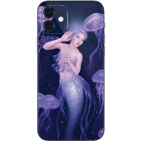 Rachel Anderson Mermaid and Jellyfish iPhone 12 Mini Skin