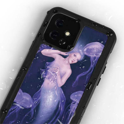 Rachel Anderson Mermaid and Jellyfish iPhone 12 Mini Waterproof Case