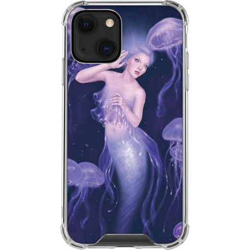 Rachel Anderson Mermaid and Jellyfish iPhone 14 Plus Clear Case