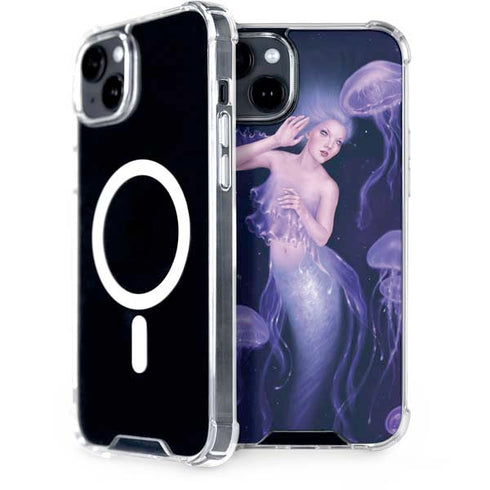 Mermaid and Jellyfish by Rachel Anderson iPhone 15 Plus MagSafe Case