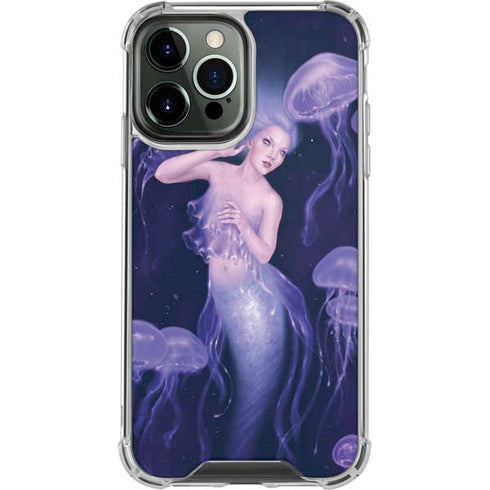 Rachel Anderson Mermaid and Jellyfish iPhone 14 Pro Max Clear Case