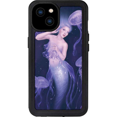 Mermaid and Jellyfish by Rachel Anderson iPhone 15 Plus Waterproof Case