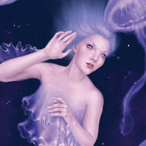 Rachel Anderson Mermaid and Jellyfish Moto E5 Play Skin