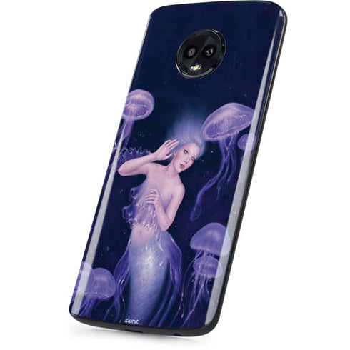 Rachel Anderson Mermaid and Jellyfish Moto G6 Skin