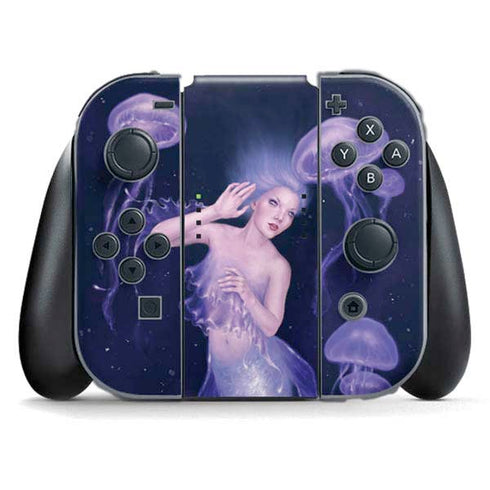 Mermaid and Jellyfish by Rachel Anderson Nintendo Switch (2017-2021) Joy-Con Controller Skin