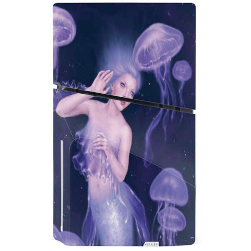 Mermaid and Jellyfish by Rachel Anderson PS5 Slim Disk Console Skin