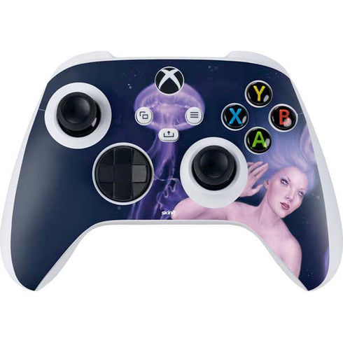 Rachel Anderson Mermaid and Jellyfish Xbox Series S Controller Skin