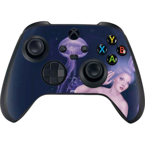 Rachel Anderson Mermaid and Jellyfish Xbox Series X Controller Skin