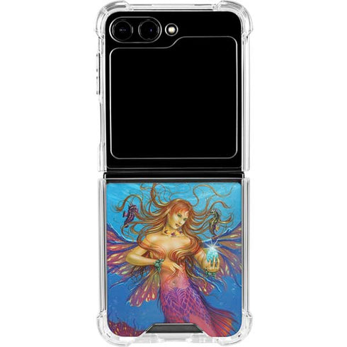 Mermaid Water Fairy by Ed Beard Jr Galaxy Z Flip5 5G Clear Case